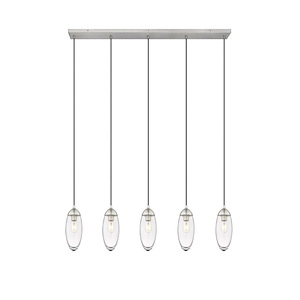 Arden - 5 Light Linear Chandelier-12 Inches Tall and 4.75 Inches Wide