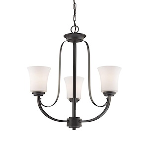 Halliwell - 3 Light Chandelier in Fusion Style - 22 Inches Wide by 23.5 Inches High - 550194