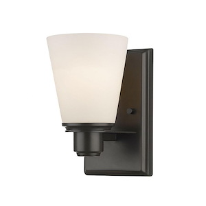 Kayla - 1 Light Wall Sconce in Fusion Style - 4.88 Inches Wide by 8.5 Inches High
