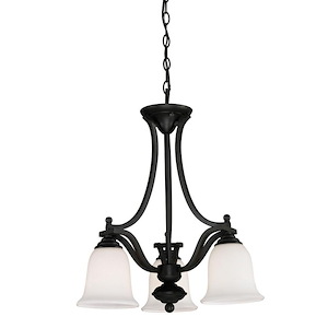 Lagoon - 3 Light Chandelier in Spanish Style - 20 Inches Wide by 23 Inches High