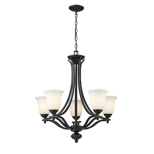 Lagoon - 5 Light Chandelier in Spanish Style - 26.5 Inches Wide by 29 Inches High