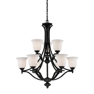 Lagoon - 9 Light Chandelier in Spanish Style - 31.75 Inches Wide by 36 Inches High
