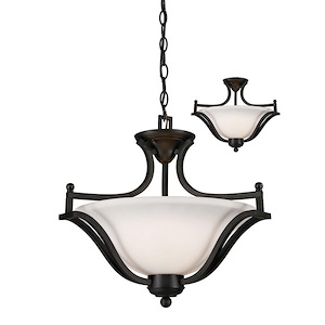 Lagoon - 3 Light Pendant in Spanish Style - 19.5 Inches Wide by 15 Inches High