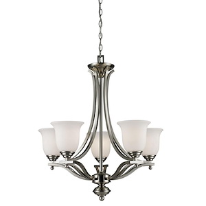 Lagoon - 5 Light Chandelier in Spanish Style - 26.5 Inches Wide by 29 Inches High - 383166