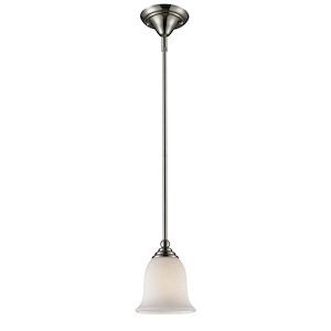 Lagoon - 1 Light Mini Pendant in Art Moderne Style - 6 Inches Wide by 56.5 Inches High
