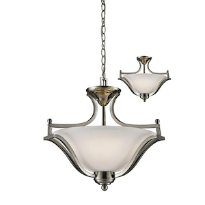 Lagoon - 3 Light Pendant in Utilitarian Style - 19.5 Inches Wide by 15 Inches High