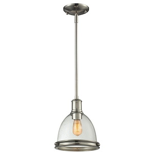 Mason - 1 Light Mini Pendant in Utilitarian Style - 8 Inches Wide by 9.7 Inches High