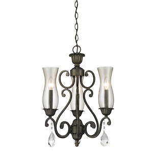 Melina - 3 Light Chandelier in Victorian Style - 17 Inches Wide by 21.5 Inches High