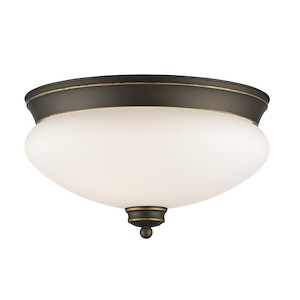 Amon - 2 Light Flush Mount in Traditional Style - 13 Inches Wide by 7.5 Inches High - 495514