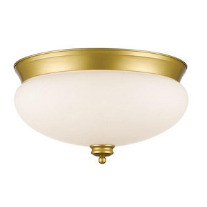 Amon - 3 Light Flush Mount in Schoolhouse Style - 15 Inches Wide by 8.5 Inches High