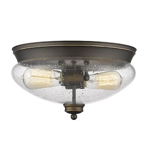 Amon - 2 Light Flush Mount in Traditional Style - 13 Inches Wide by 7.5 Inches High - 495509