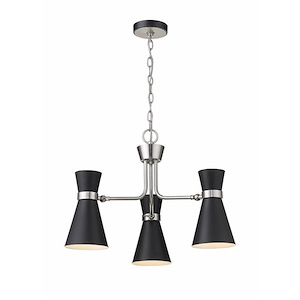 Soriano - 3 Light Chandelier In Modern Style-16.75 Inches Tall and 23.5 Inches Wide