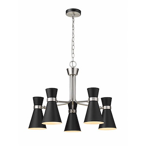 Soriano - 5 Light Chandelier in Period Inspired Style - 27 Inches Wide by 20 Inches High