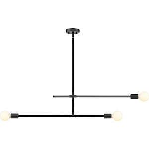 Modernist - 3 Light Chandelier In Sleek Style-8 Inches Tall and 4.75 Inches Wide