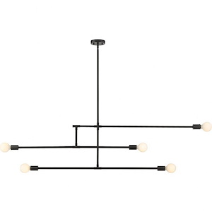 Modernist - 5 Light Chandelier In Sleek Style-15 Inches Tall and 4.75 Inches Wide - 1113125