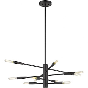 Ascension - 10 Light Chandelier In Architectural Style-10.5 Inches Tall and 23.25 Inches Wide