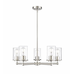 Thayer - 5 Light Chandelier In Modern Style-9.25 Inches Tall and 26 Inches Wide