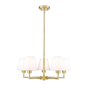 Leila - 5 Light Chandelier In Modern Style-10 Inches Tall and 26 Inches Wide - 1325473