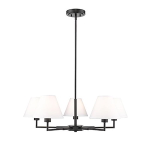 Leila - 5 Light Chandelier In Modern Style-10.75 Inches Tall and 34 Inches Wide - 1325474