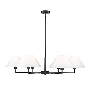 Leila - 6 Light Chandelier In Modern Style-10.75 Inches Tall and 44 Inches Wide
