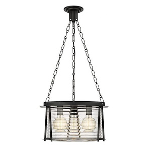 Cape Harbor - 3 Light Pendant In Traditional Style-10 Inches Tall and 18 Inches Wide
