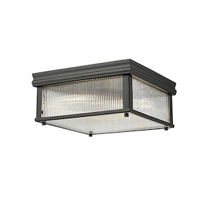 Carnaby - 2 Light Flush Mount In Industrial Style-6.25 Inches Tall and 13 Inches Wide