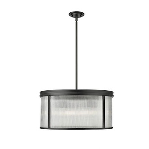 Carnaby - 6 Light Chandelier In Industrial Style-12 Inches Tall and 24.25 Inches Wide