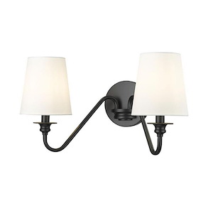 Gianna - 2 Light Wall Sconce In Industrial Style-9.75 Inches Tall and 20 Inches Wide - 1325498
