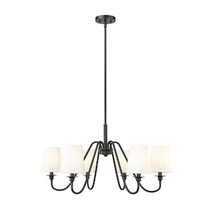 Gianna - 6 Light Chandelier In Industrial Style-17 Inches Tall and 32 Inches Wide