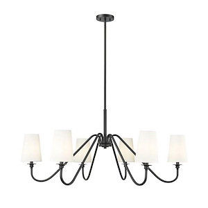 Gianna - 6 Light Chandelier In Industrial Style-20.75 Inches Tall and 46.25 Inches Wide