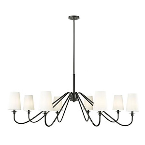 Gianna - 8 Light Chandelier In Industrial Style-23.25 Inches Tall and 60.25 Inches Wide - 1325503
