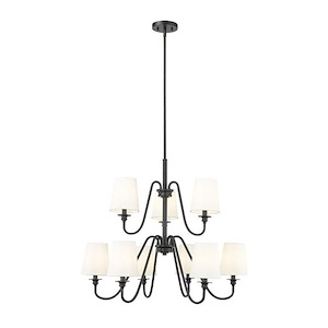 Gianna - 9 Light Chandelier In Industrial Style-27.5 Inches Tall and 32 Inches Wide