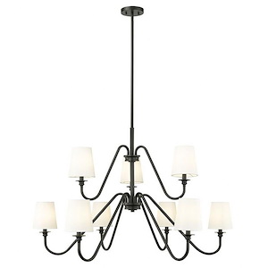 Gianna - 9 Light Chandelier In Industrial Style-28.25 Inches Tall and 46 Inches Wide