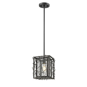 Stanwood - 1 Light Mini Pendant in Architectural Style - 8 Inches Wide by 10 Inches High