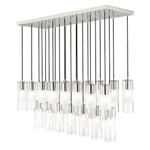 Alton - 23 Light Linear Chandelier In Contemporary Style-14.25 Inches Tall and 18 Inches Wide