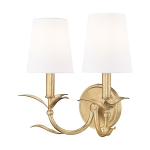 Aslin - 2 Light Wall Sconce-12.25 Inch Tall and 11.75 Inch Wide - 1397168