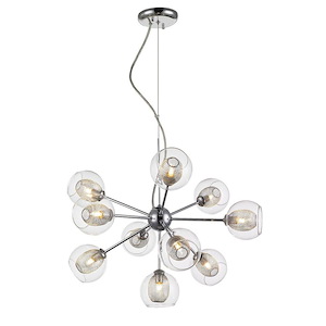 Auge - 10 Light Chandelier in Retro Style - 22.5 Inches Wide by 19 Inches High