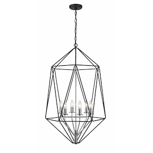Geo - 6 Light Chandelier in Tiffany Style - 21.5 Inches Wide by 35 Inches High