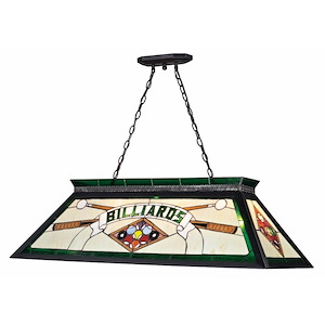 Tiffany - 4 Light Island/Billiard in Victorian Style - 18.5 Inches Wide by 13 Inches High