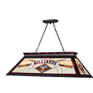 Tiffany - 4 Light Island/Billiard in Seaside Style - 18.5 Inches Wide by 13 Inches High