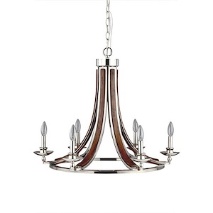Solstice - 6 Light Chandelier-22 Inches Tall and 28 Inches Wide