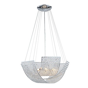 Monarch - 6 Light Chandelier-7.13 Inches Tall and 19.7 Inches Wide
