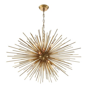 Burst - 12 Light Chandelier In Contemporary Style-24.75 Inches Tall and 35 Inches Wide