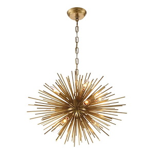 Burst - 12 Light Chandelier In Contemporary Style-18.13 Inches Tall and 23.63 Inches Wide