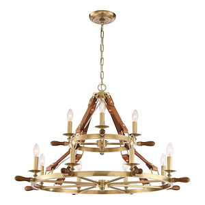 Carlisle - 12 Light Chandelier In Contemporary Style-25.6 Inches Tall and 37.8 Inches Wide