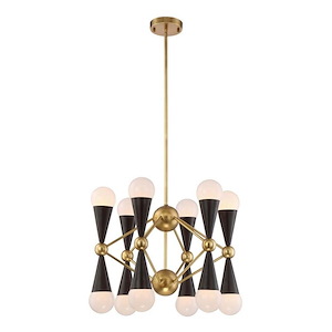 Crosby - 12 Light Chandelier In Contemporary Style-18 Inches Tall and 22 Inches Wide