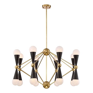 Crosby - 16 Light Chandelier In Contemporary Style-22.38 Inches Tall and 36 Inches Wide - 1308757
