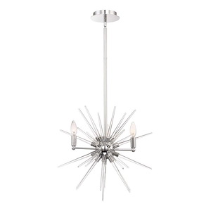 Pulsar - 4 Light Chandelier In Contemporary Style-19.6 Inches Tall and 19.63 Inches Wide - 1298040