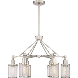 Geminus - 6 Light Chandelier In Contemporary Style-18.25 Inches Tall and 26 Inches Wide