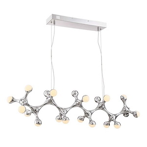 Molecule - 44W 20 LED Chandelier In Contemporary Style-14.95 Inches Tall and 10.7 Inches Wide